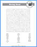 Animal Word Search, Sample Page 1
