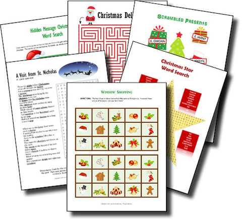 Christmas Puzzle Bundle - PRINTABLE PDF