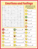 Feelings and Emotions Word Search & Fill-in Puzzle