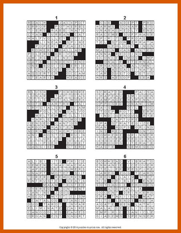 Word Fill In Puzzles - PRINTABLE PDF – Puzzles to Print